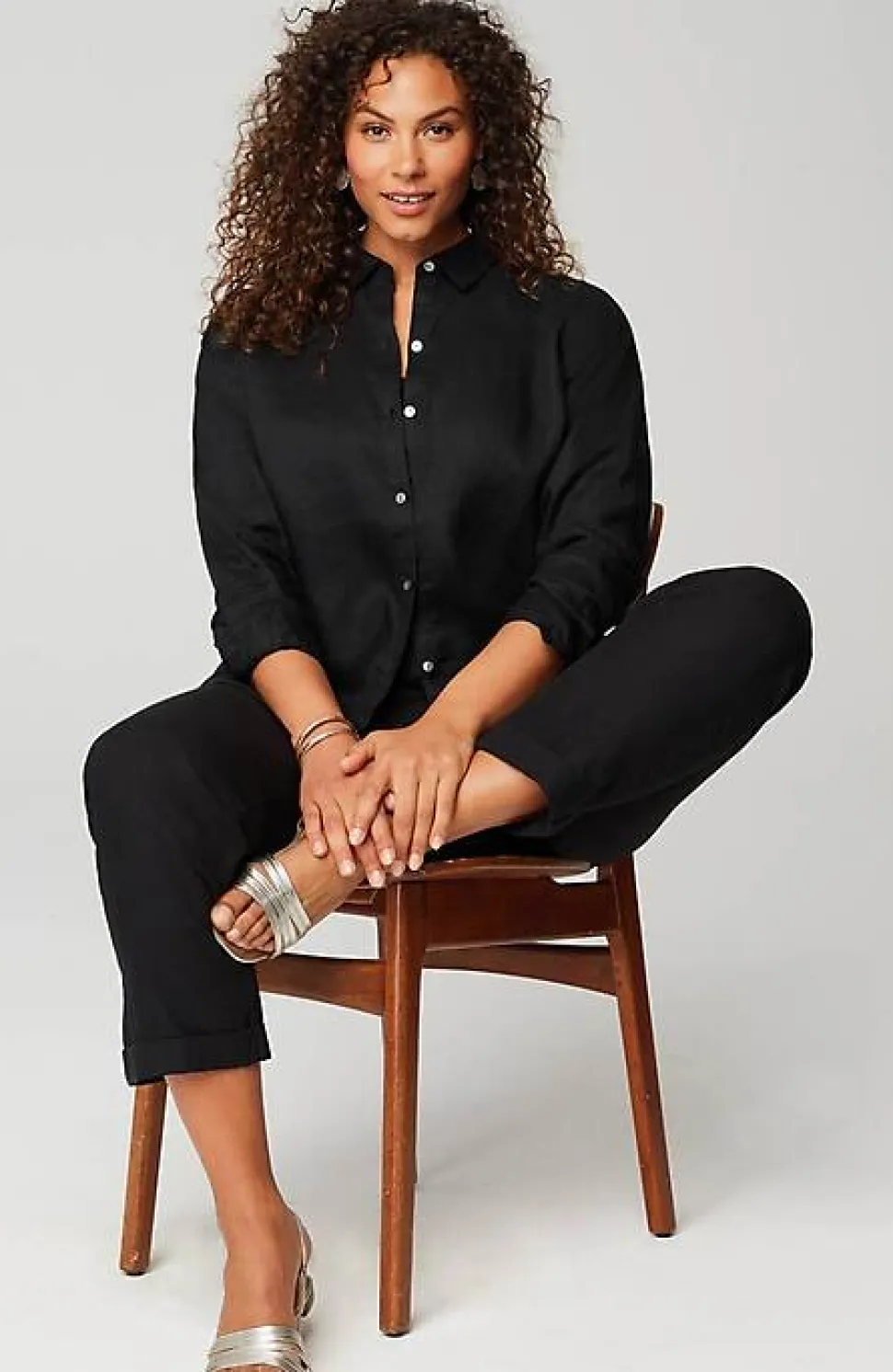 Everyday Linen Button-Front Shirt | Jjill