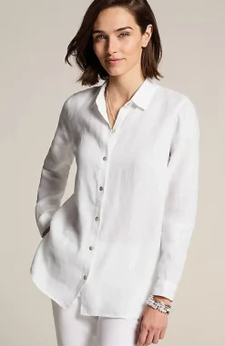 Everyday Linen Button-Front Shirt | Jjill