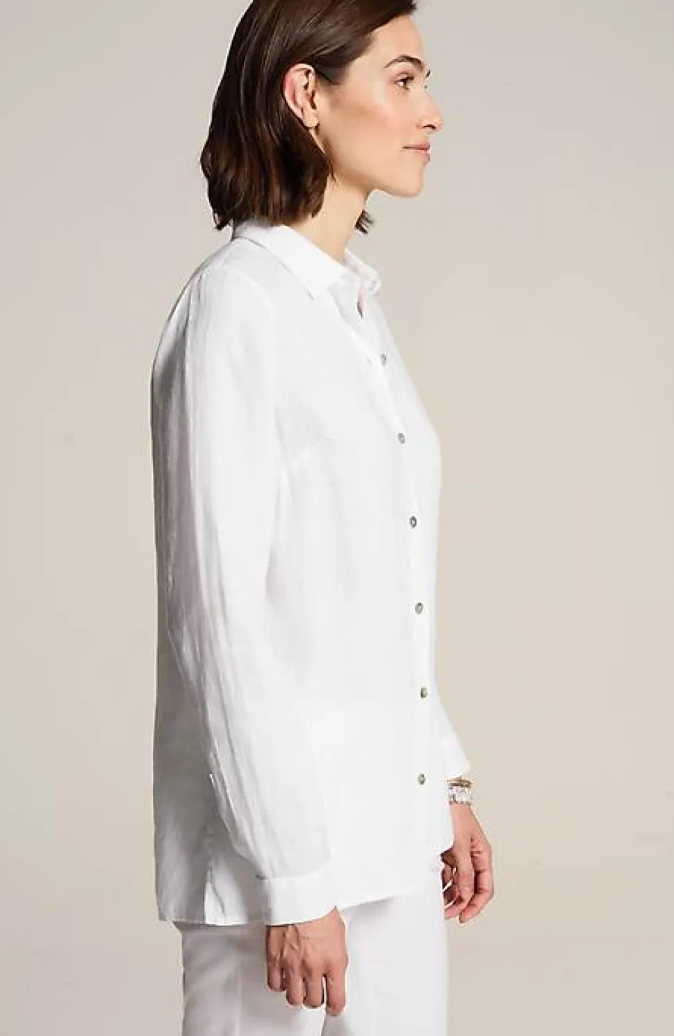 Everyday Linen Button-Front Shirt | Jjill