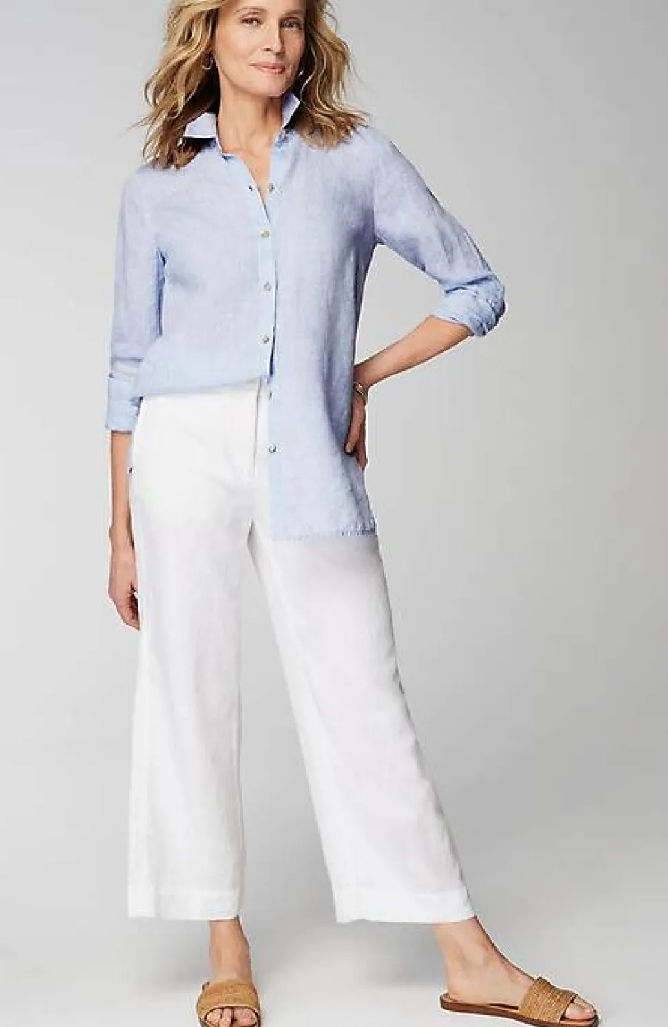 Everyday Linen Button-Front Shirt | Jjill