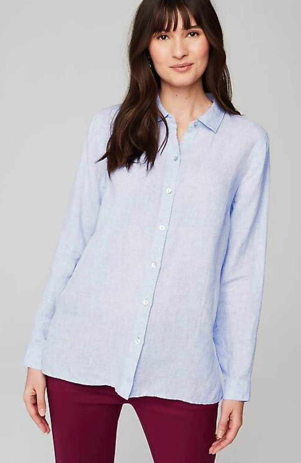 Everyday Linen Button-Front Shirt | Jjill