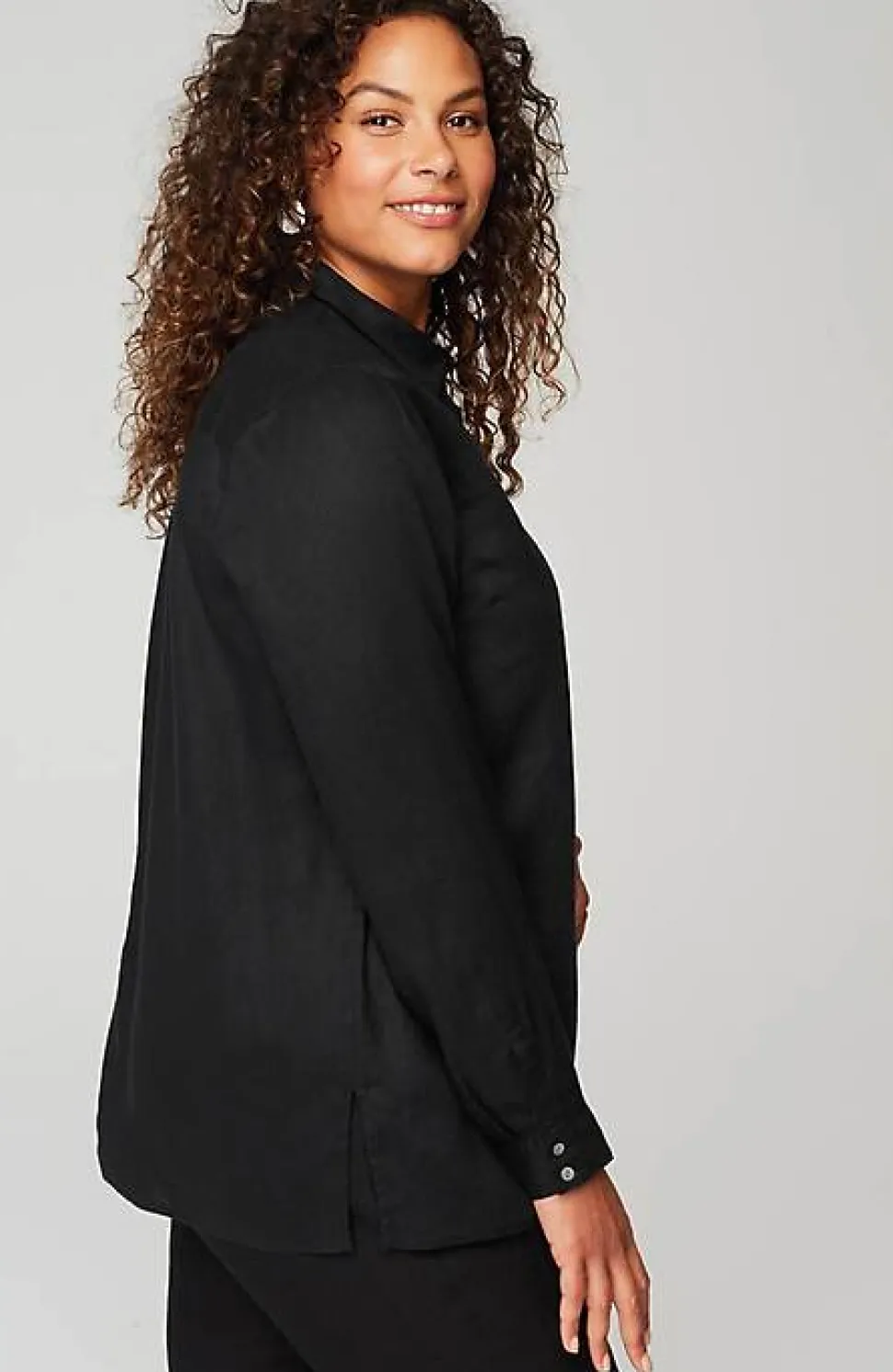 Everyday Linen Button-Front Shirt | Jjill
