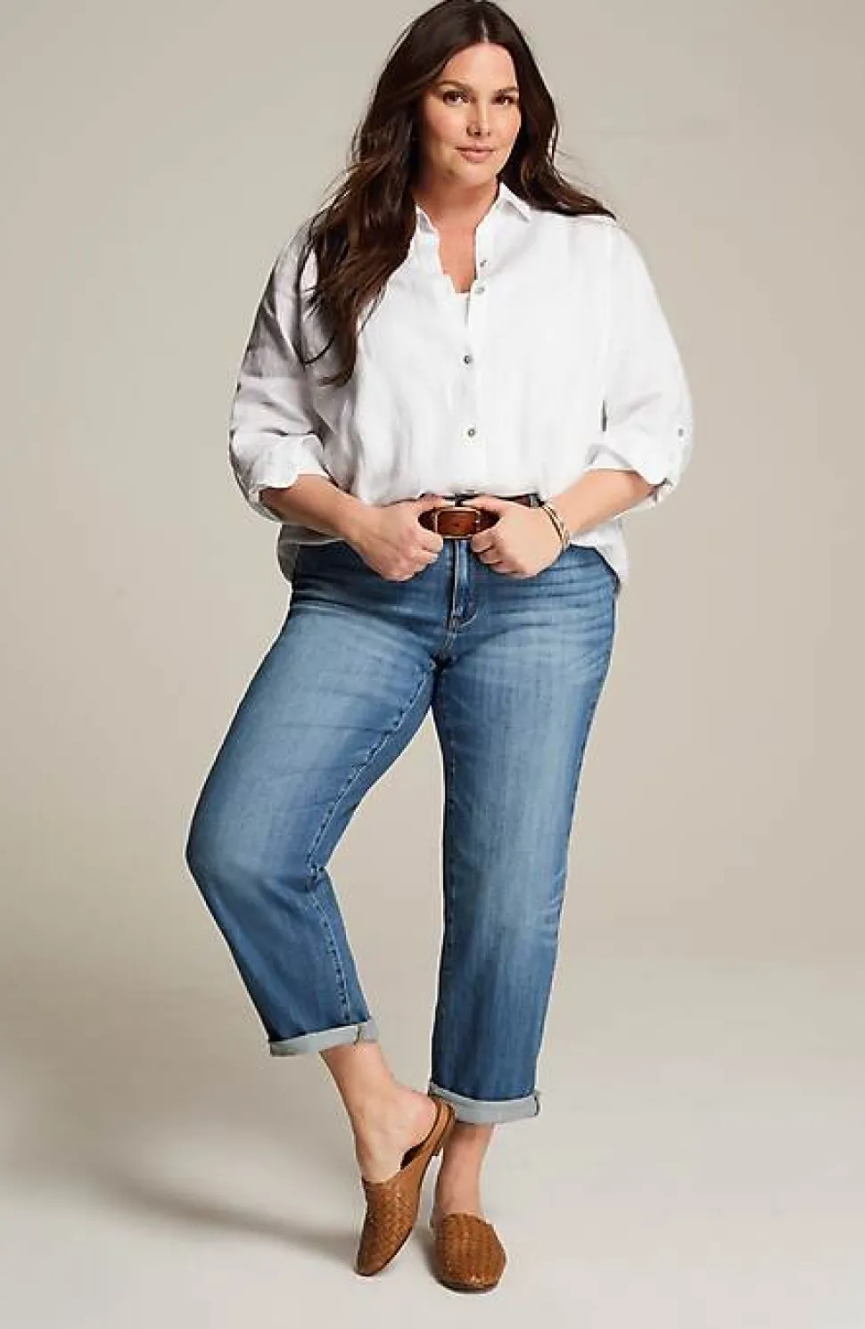 Everyday Linen Button-Front Shirt | Jjill
