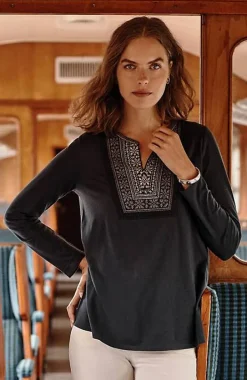Fair Isle Embroidered Top | Jjill