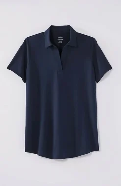 Fit Cotton-Stretch Polo Shirt | Jjill