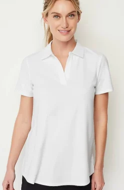 Fit Cotton-Stretch Polo Shirt | Jjill
