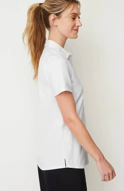 Fit Cotton-Stretch Polo Shirt | Jjill