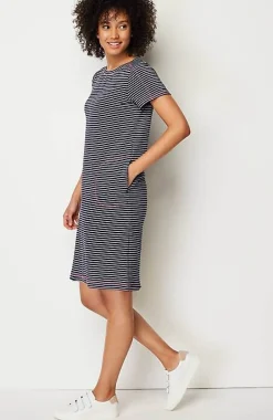 Fit Elevate Terry Contrasting-Stitch Dress | Jjill
