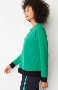 Fit Elevate Terry Split-Neck Sweatshirt | Jjill