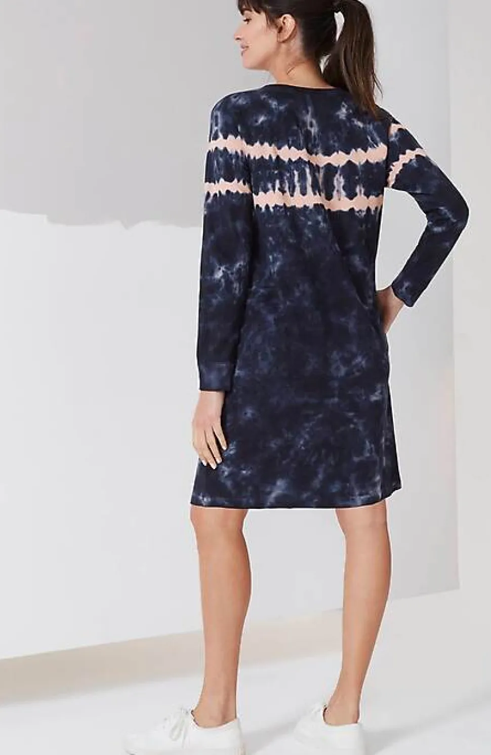 Fit French Terry Tie-Dyed Sweatshirt Dress | Jjill