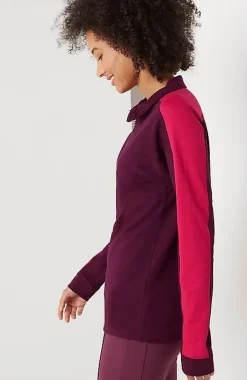 Fit Half-Zip Color-Block Sweatshirt | Jjill