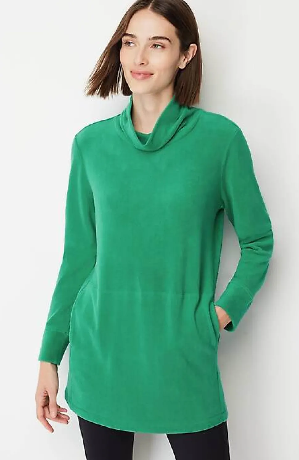 Fit Microfleece Turtleneck Tunic | Jjill