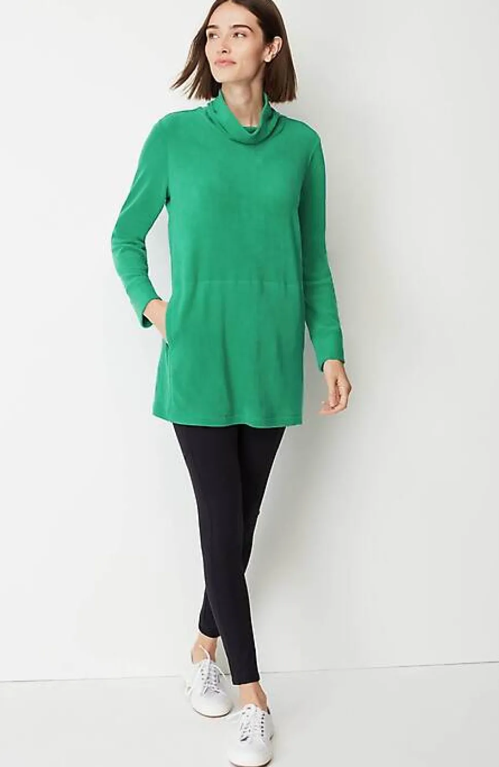 Fit Microfleece Turtleneck Tunic | Jjill