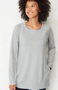 Fit Ombre-Stitched Tunic Sweatshirt | Jjill