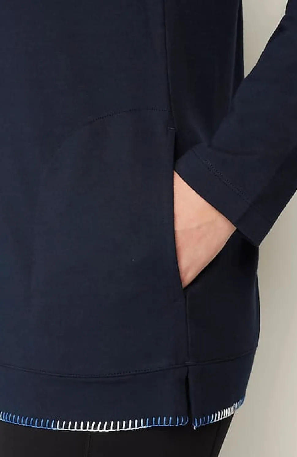 Fit Ombre-Stitched Tunic Sweatshirt | Jjill