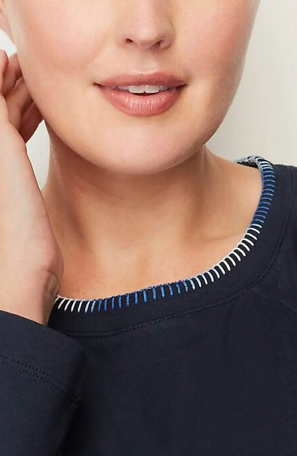 Fit Ombre-Stitched Tunic Sweatshirt | Jjill