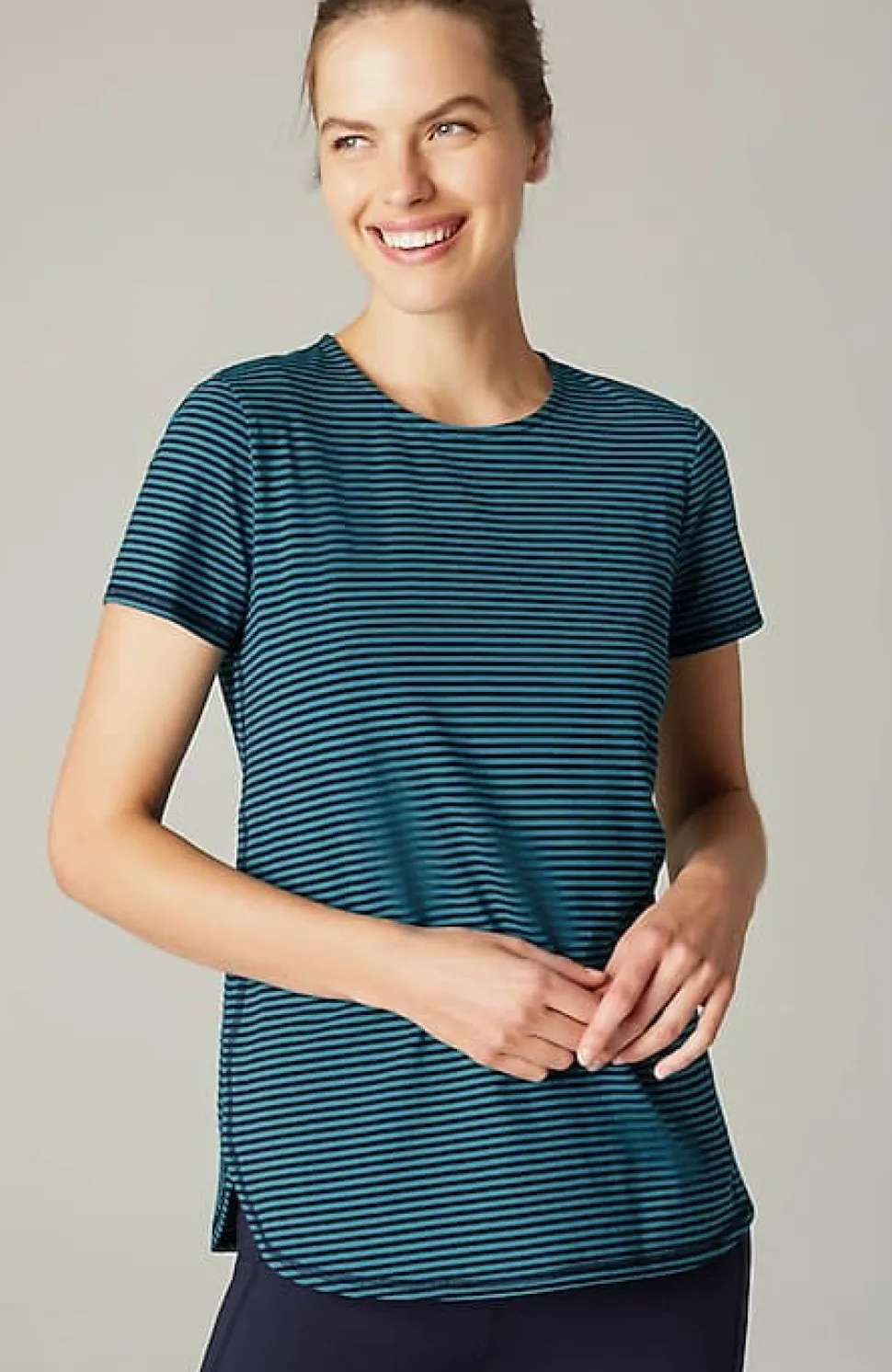 Fit Progress Pima-Stretch Shirttail Tee | Jjill