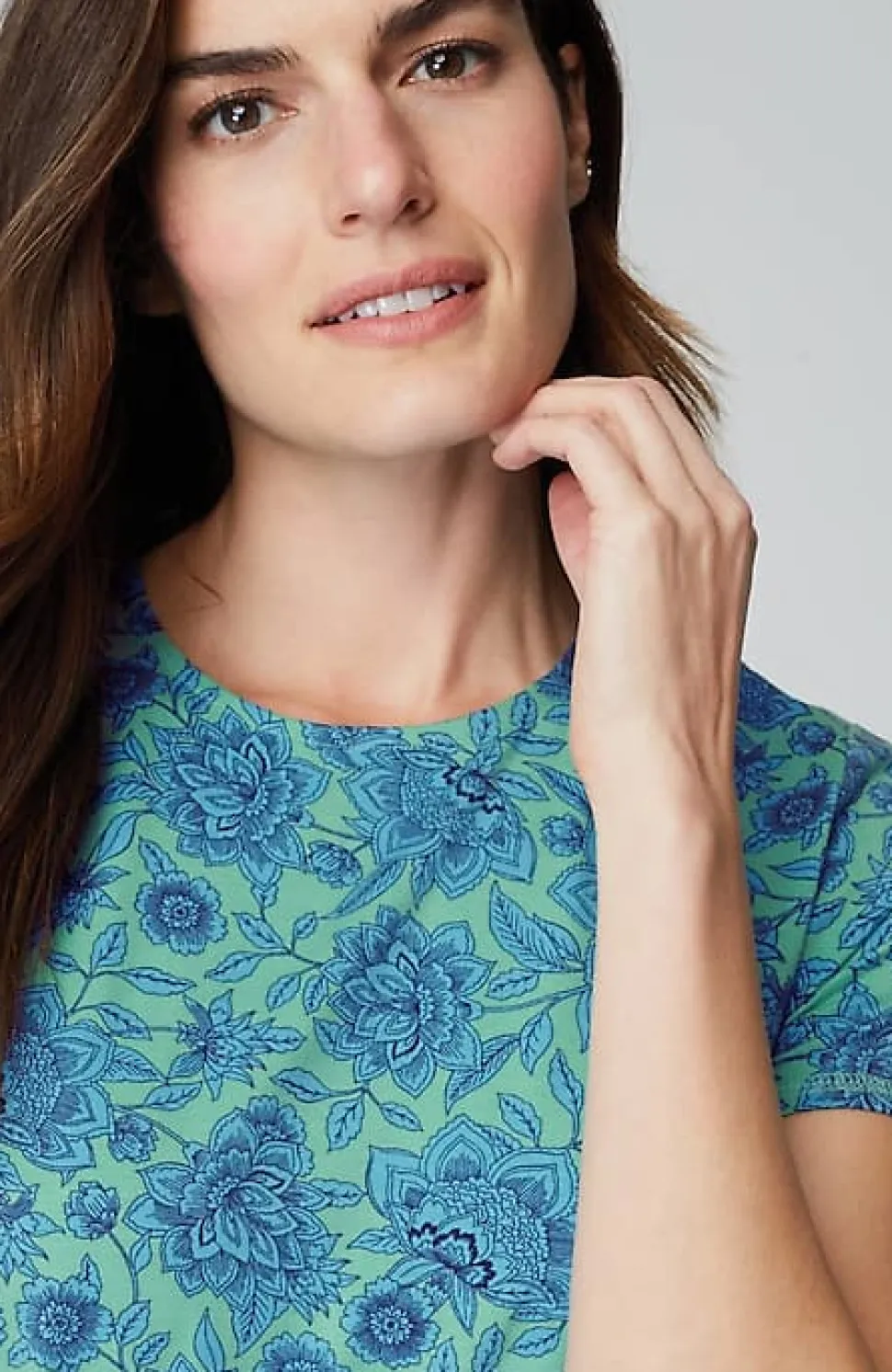 Fit Progress Pima-Stretch Shirttail Tee | Jjill