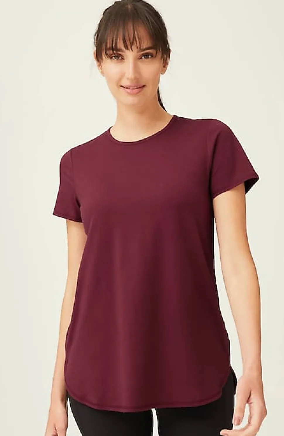 Fit Progress Pima-Stretch Shirttail Tee | Jjill