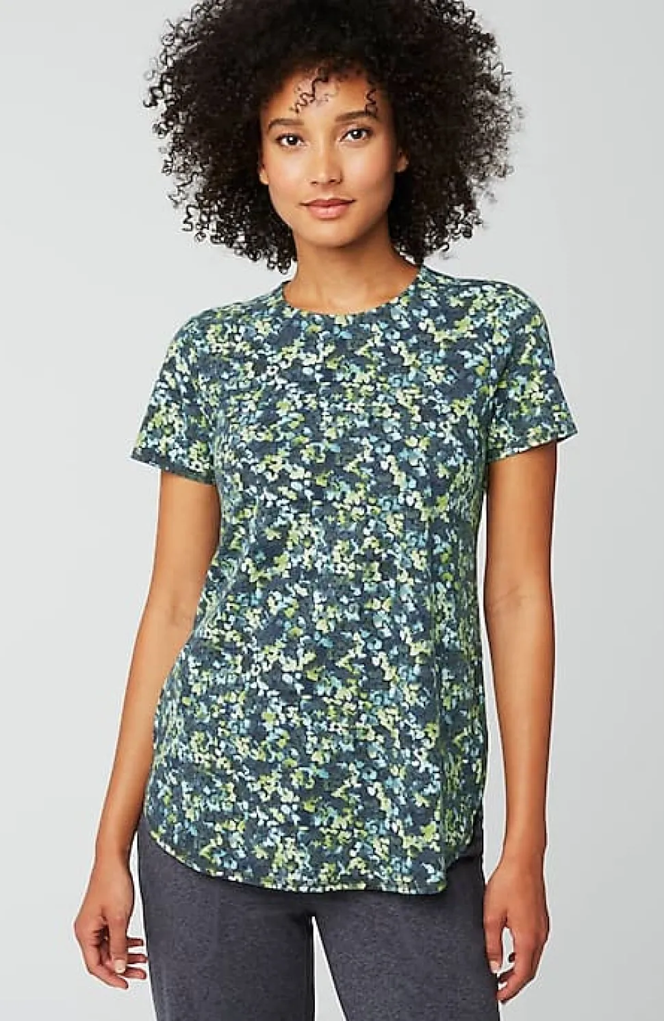 Fit Progress Pima-Stretch Shirttail Tee | Jjill