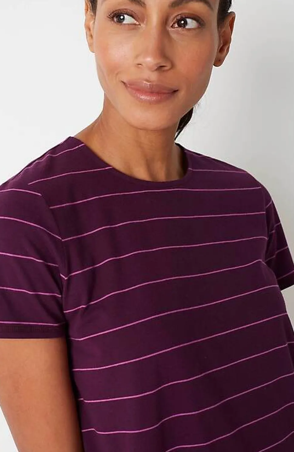 Fit Progress Pima-Stretch Shirttail Tee | Jjill