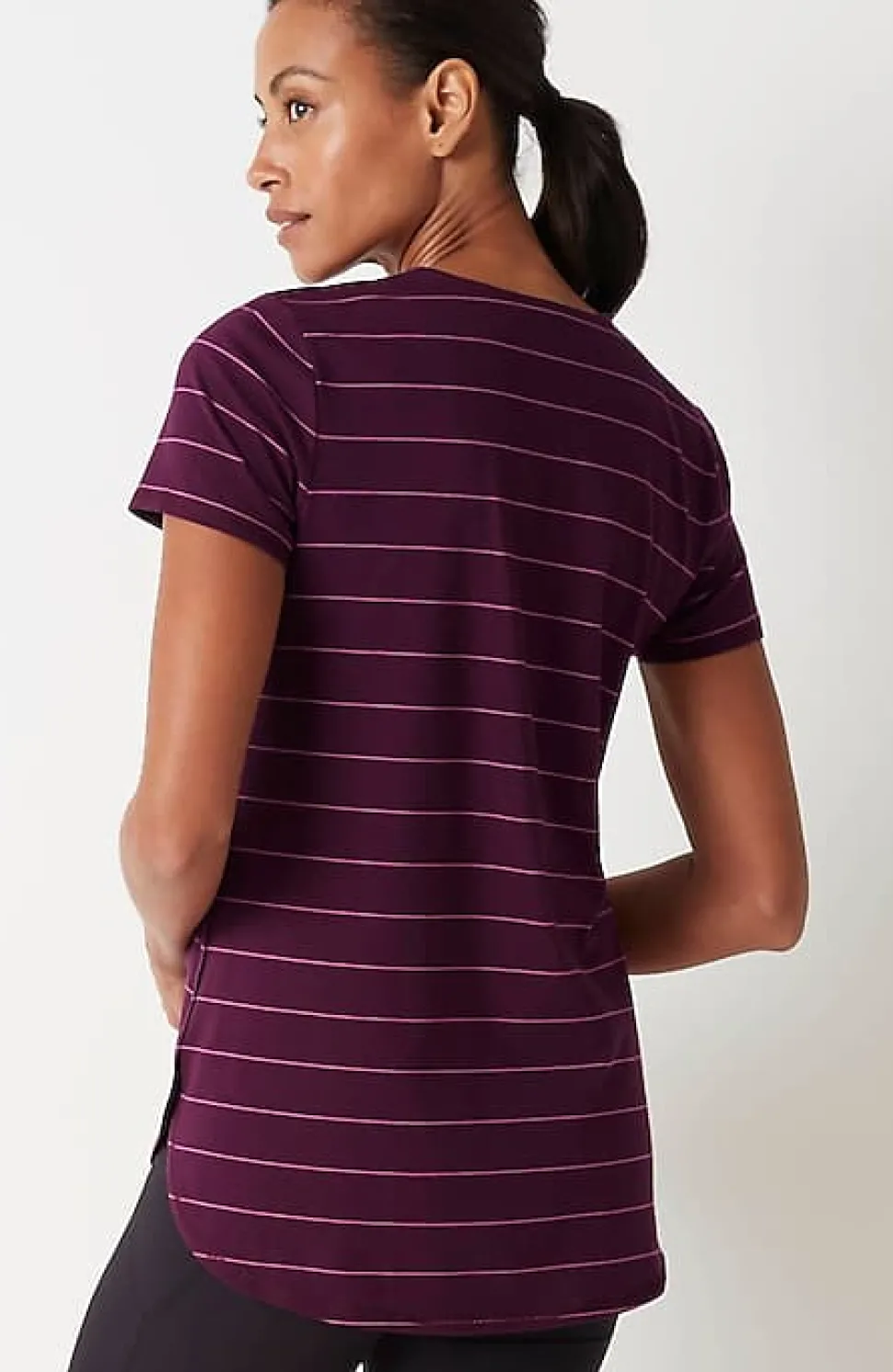 Fit Progress Pima-Stretch Shirttail Tee | Jjill
