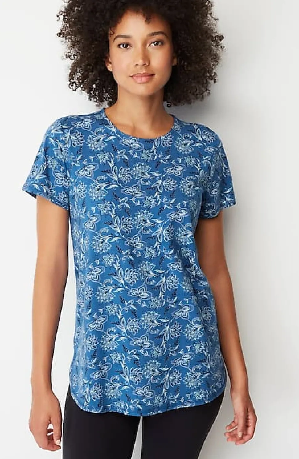 Fit Progress Pima-Stretch Shirttail Tee | Jjill
