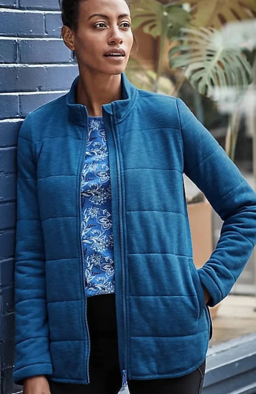 Fit Quilted Knit Jacket | Jjill