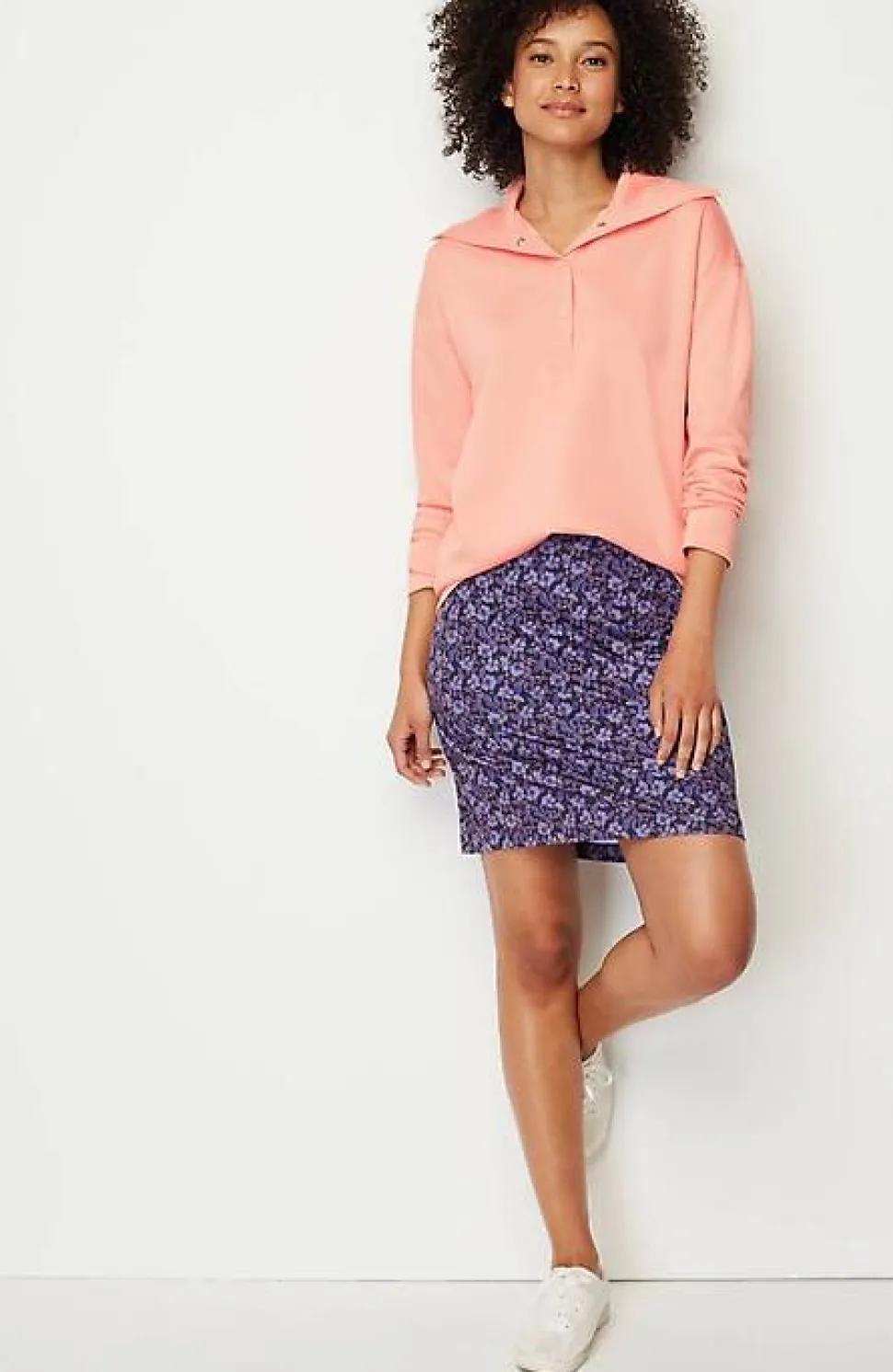 Fit Sleek Double-Knit Snap-Front Pullover | Jjill