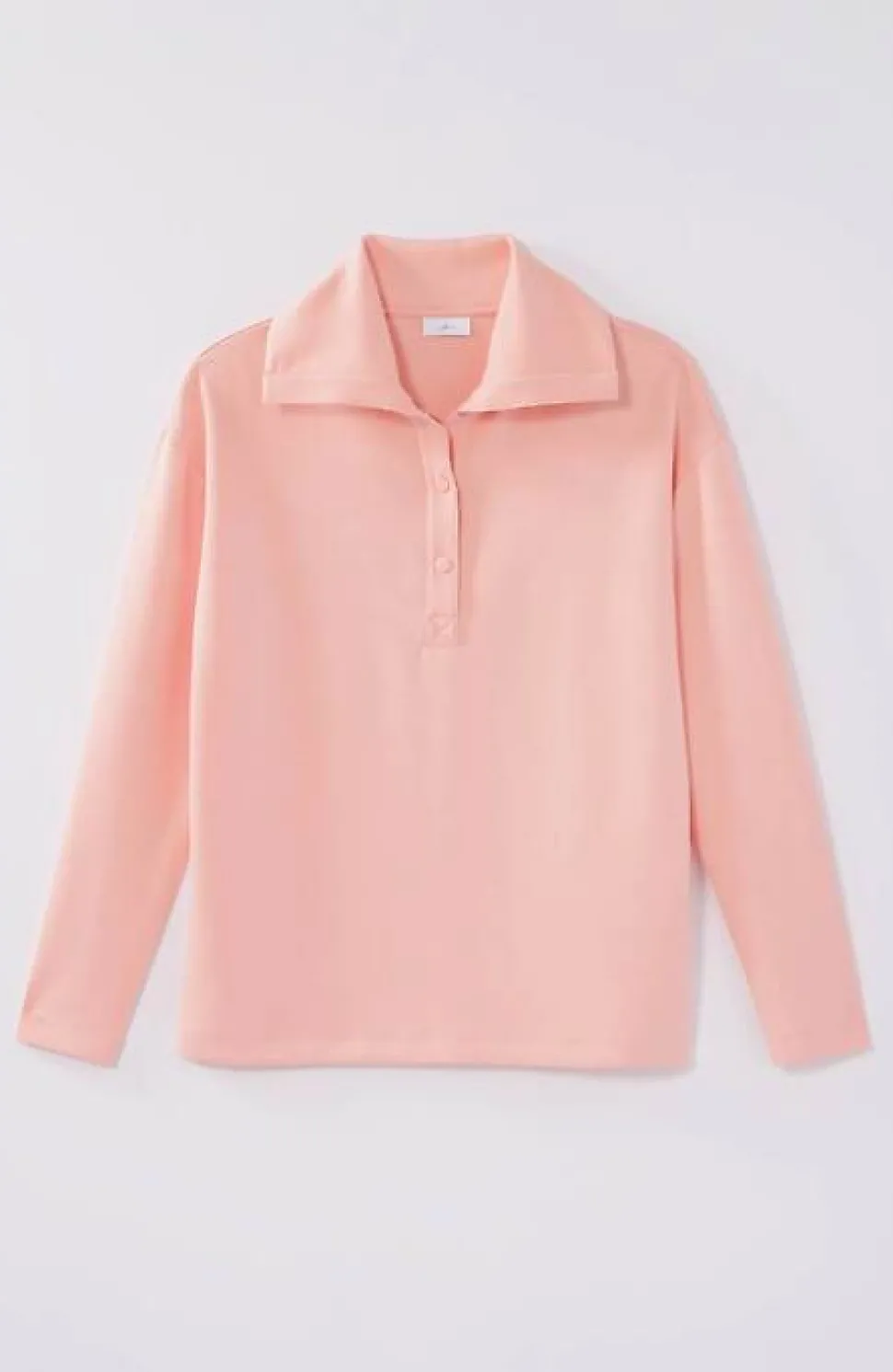 Fit Sleek Double-Knit Snap-Front Pullover | Jjill