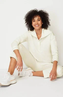 Fit Sleek Double-Knit Snap-Front Pullover | Jjill