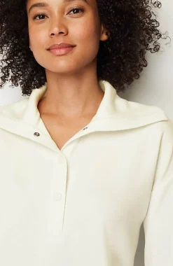 Fit Sleek Double-Knit Snap-Front Pullover | Jjill