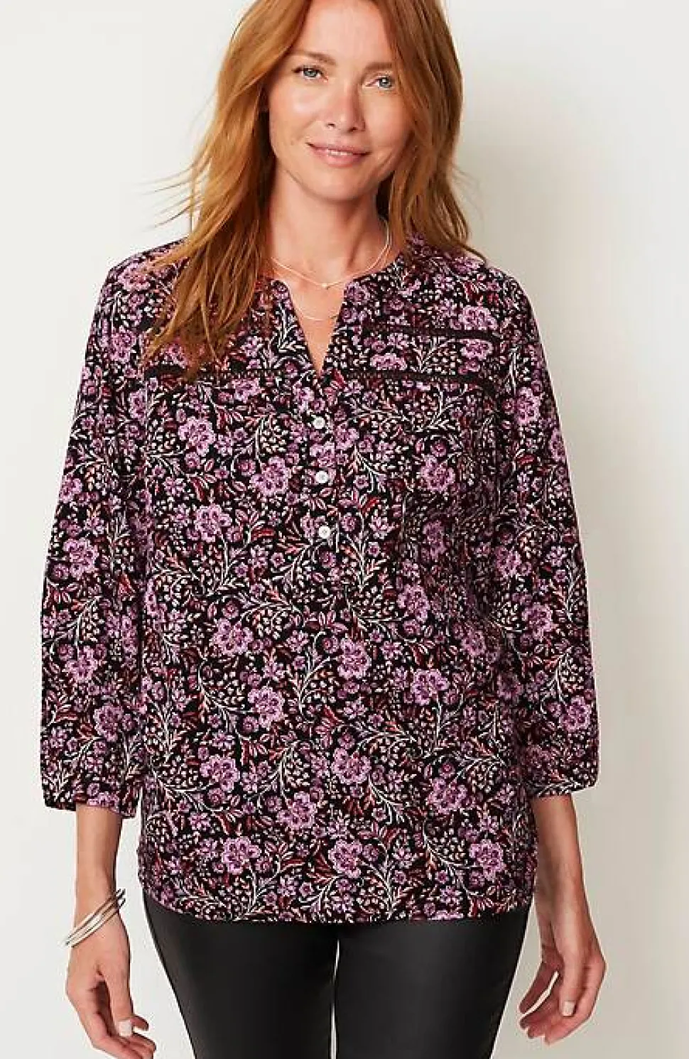 Floral Corduroy Top | Jjill