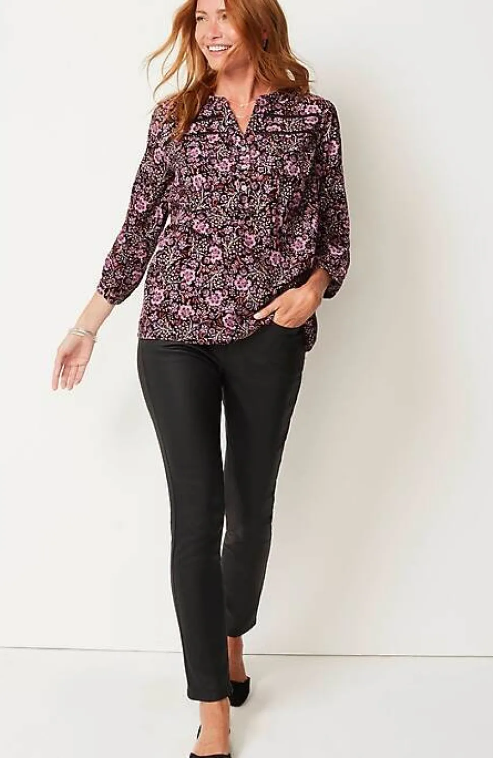 Floral Corduroy Top | Jjill