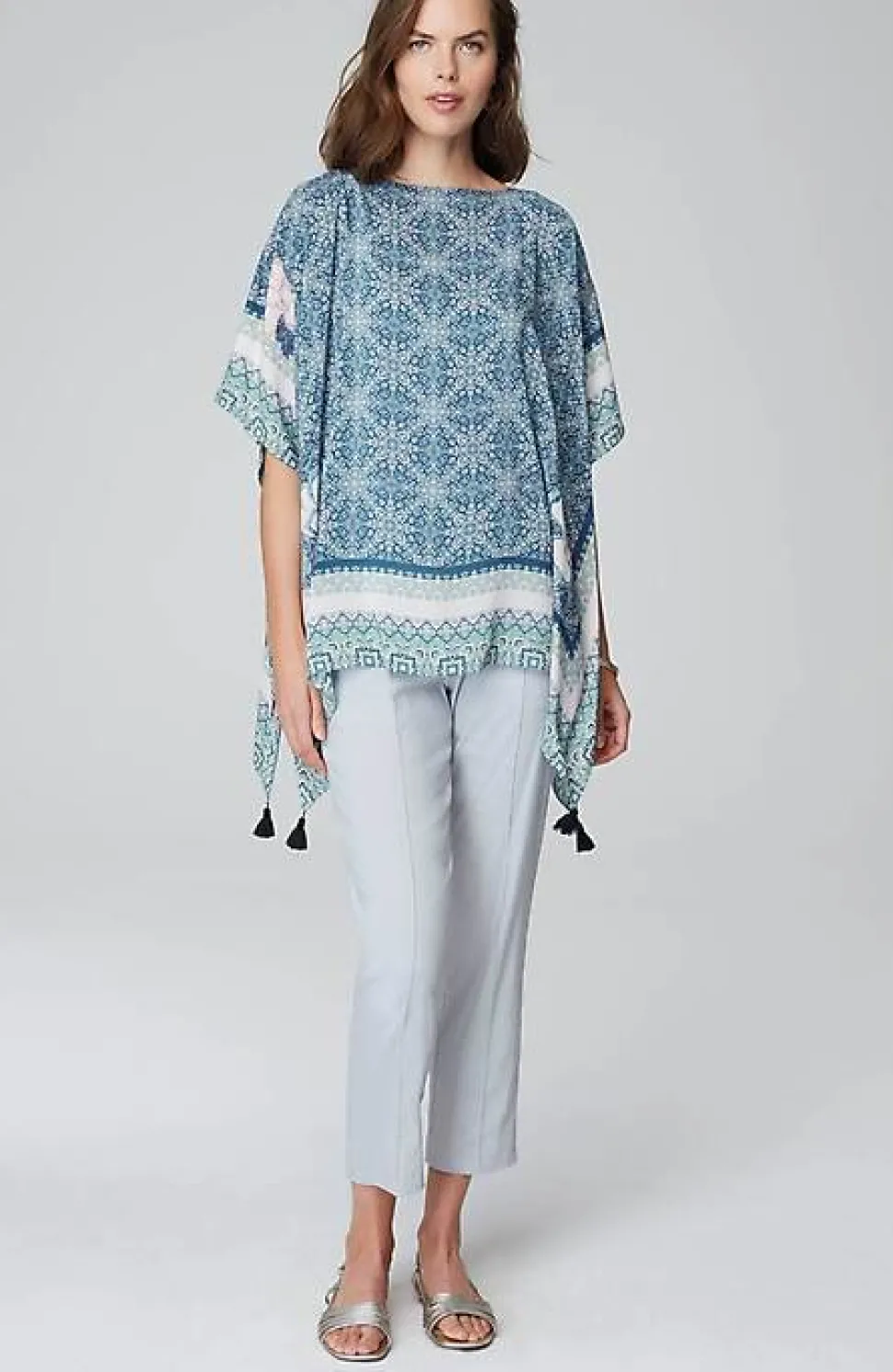 Floral Medallion Poncho | Jjill