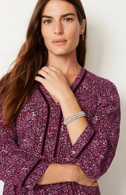 Floral-Printed Flounced-Hem Dress | Jjill
