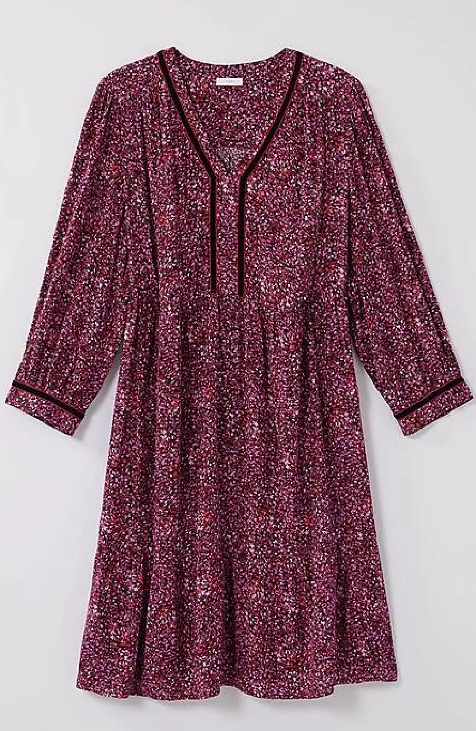 Floral-Printed Flounced-Hem Dress | Jjill