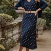 Flounced-Hem Midi Dress | Jjill