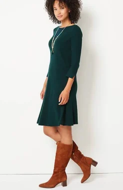 Flounced-Hem Sweater Dress | Jjill