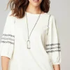 Geometrically Embroidered Top | Jjill