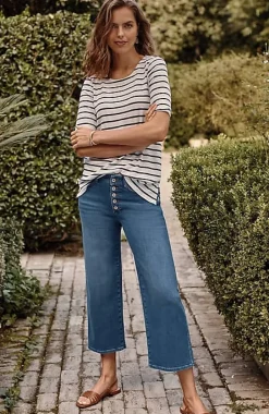 High-Rise Button-Fly Jeans | Jjill