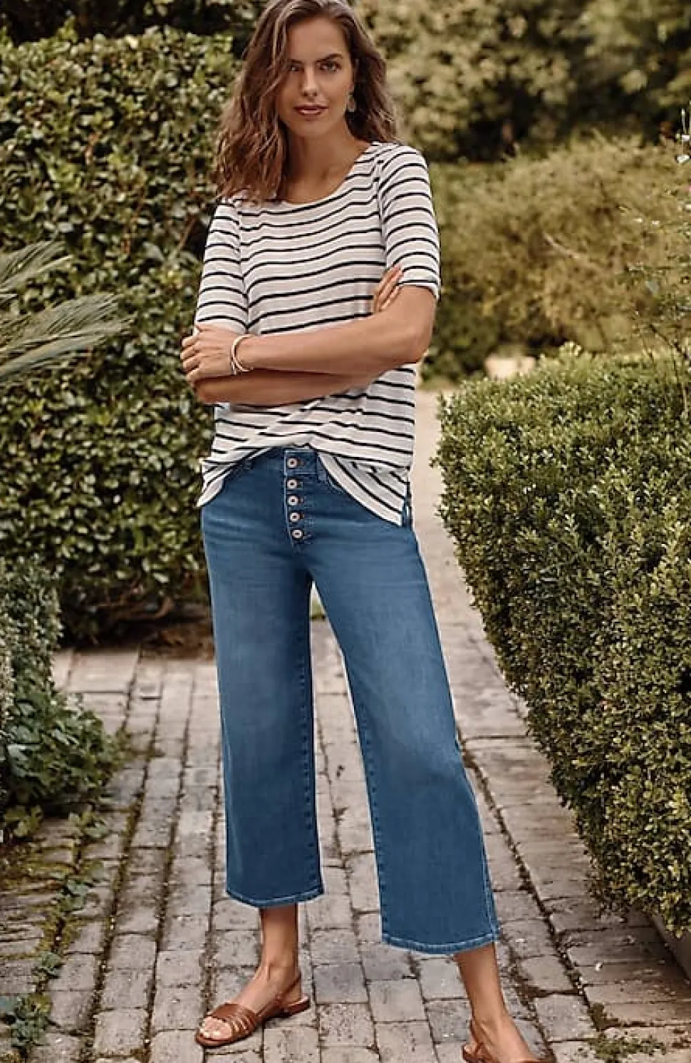 High-Rise Button-Fly Jeans | Jjill
