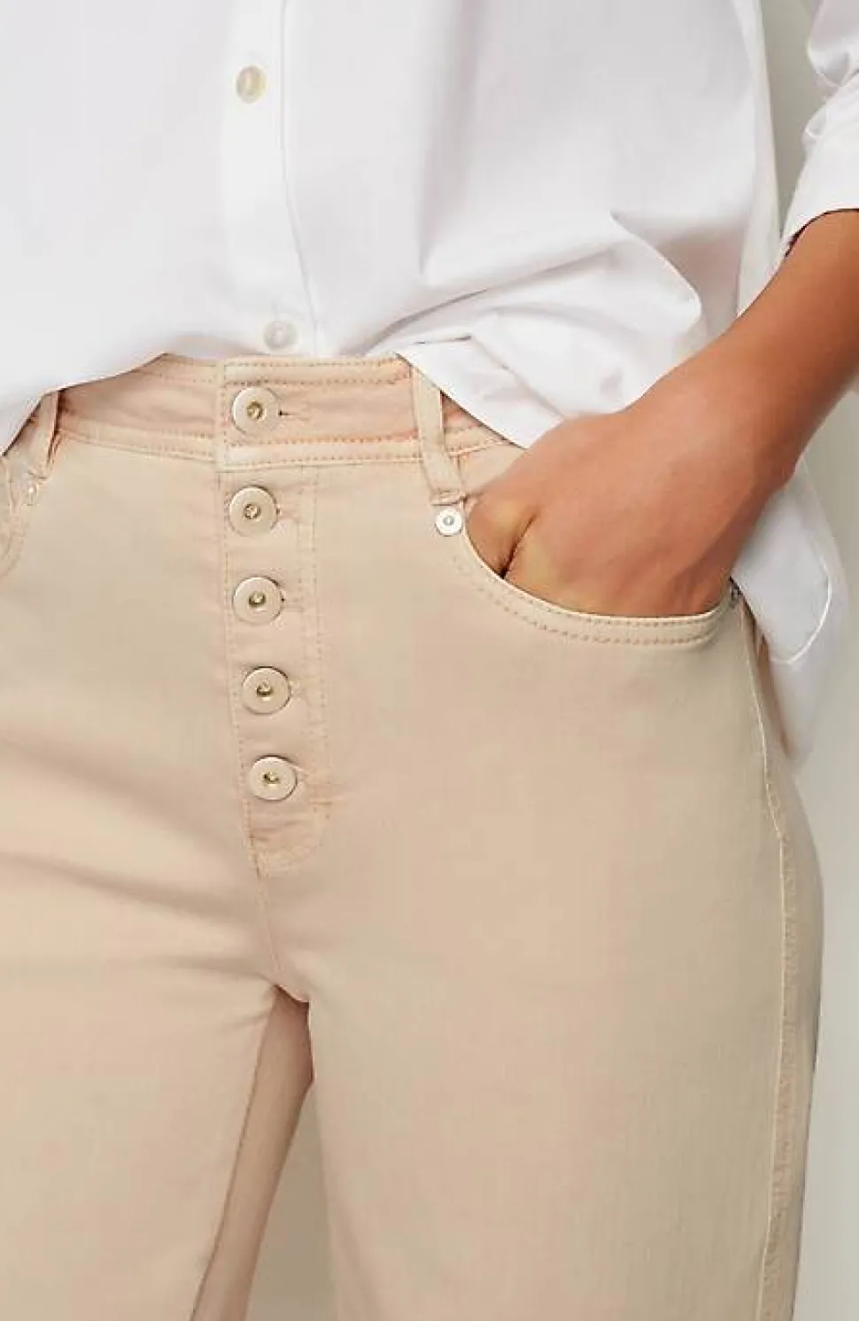 High-Rise Button-Fly Jeans | Jjill