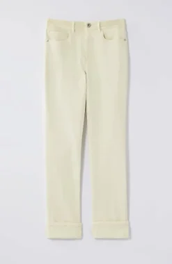 High-Rise Straight-Leg Cuffed Jeans | Jjill