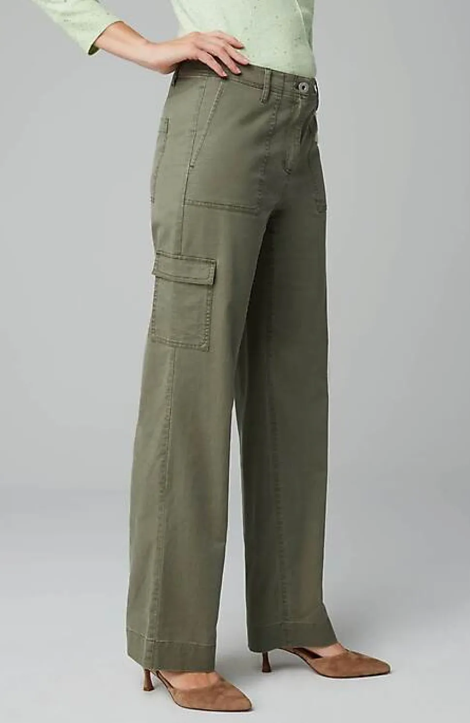 High-Rise Wide-Leg Cargo Pants | Jjill