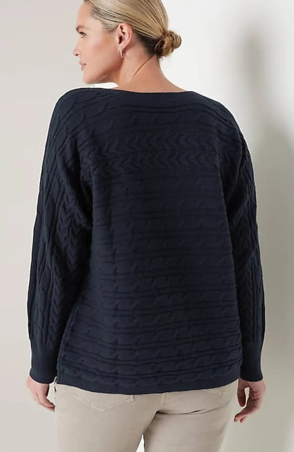 Horizontal-Cabled Sweater | Jjill