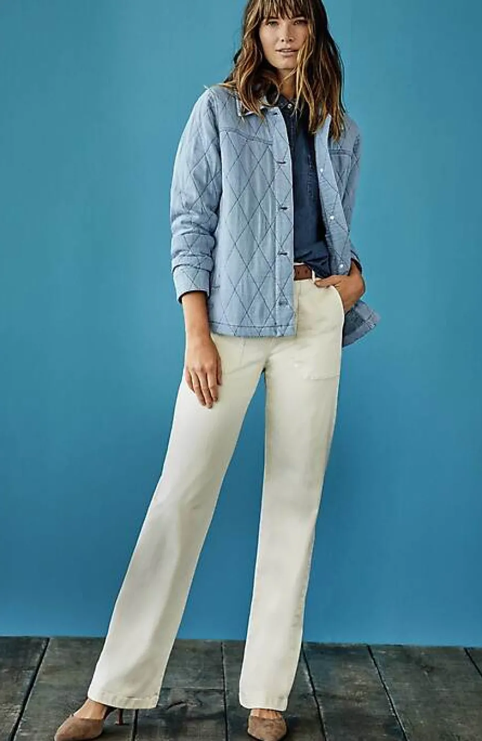 Indigo Quilted Jacket | Jjill