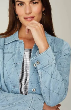 Indigo Quilted Jacket | Jjill