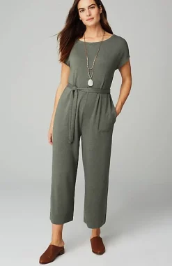 Knit Belted Jumpsuit | Jjill