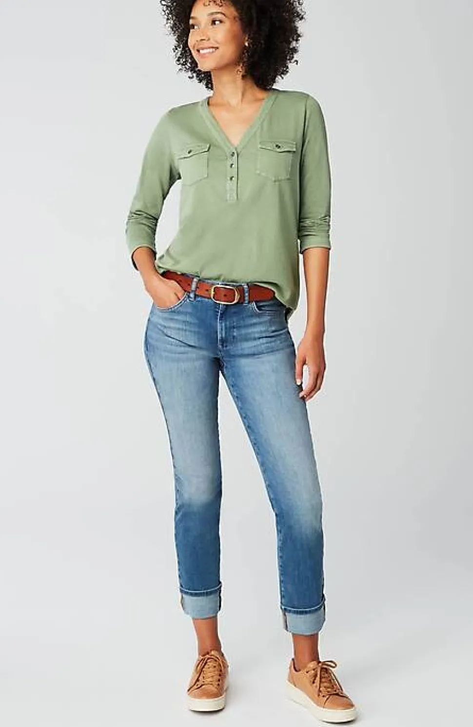 Knit Patch-Pocket Camp Shirt | Jjill